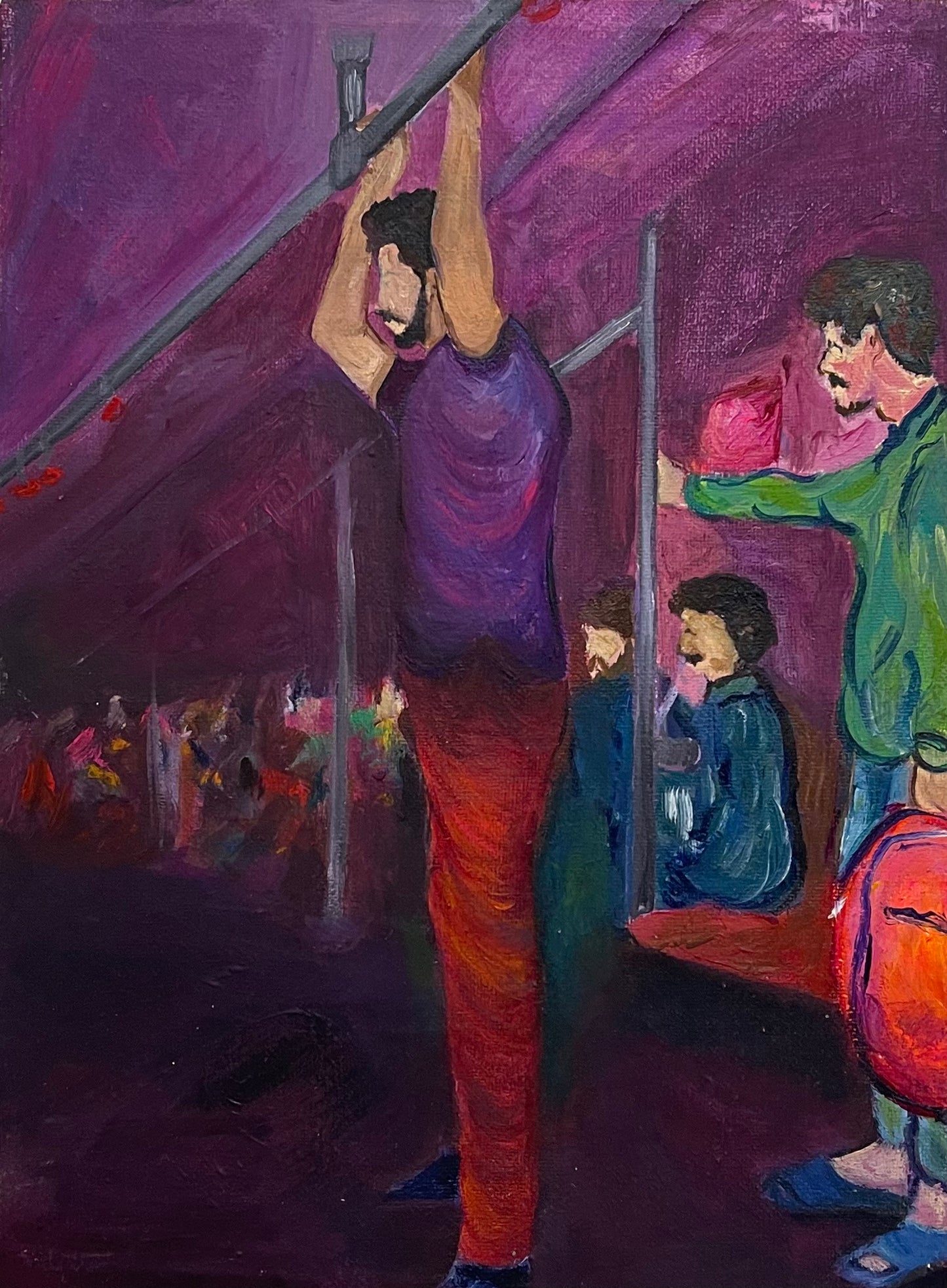 Untitled by Sabina Saleem, oil on canvas painting