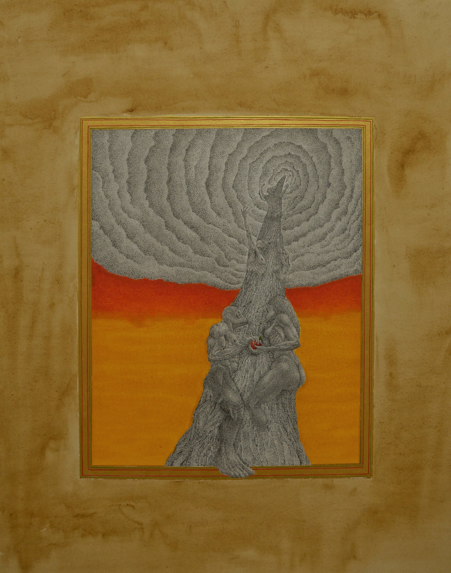 Adam & Eve by Shaharyar Naeem, gouache on Wasli miniature painting