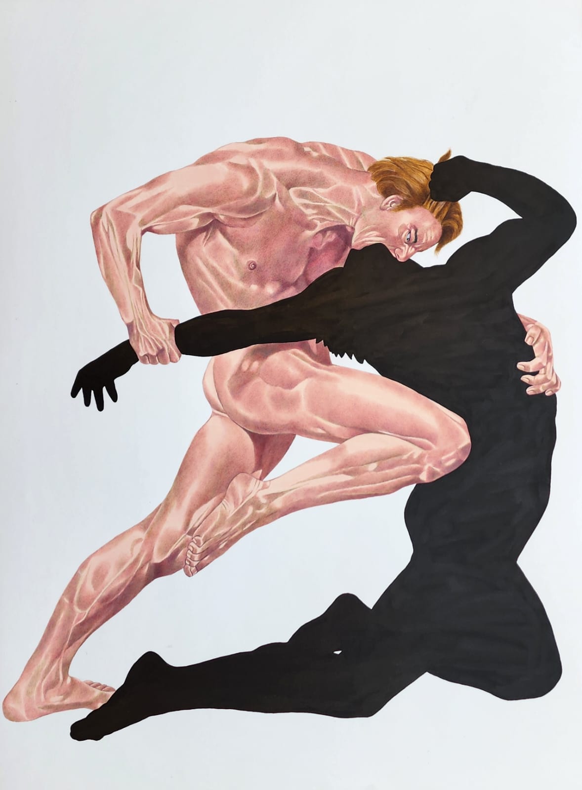 Untitled, 30 x 40 inch figurative gouache on Wasli artwork by Shamsuddin Tanwri