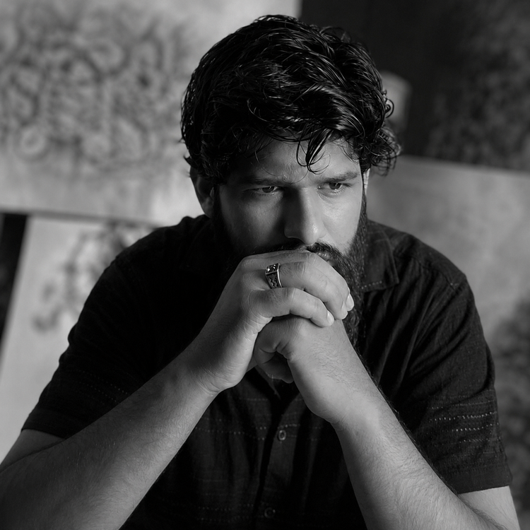 Pakistani calligraphy artist Khuzaima Ayaz