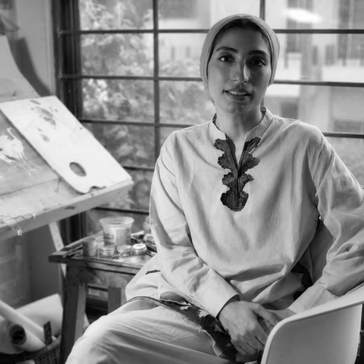 Pakistani figurative painter Saba Zahid
