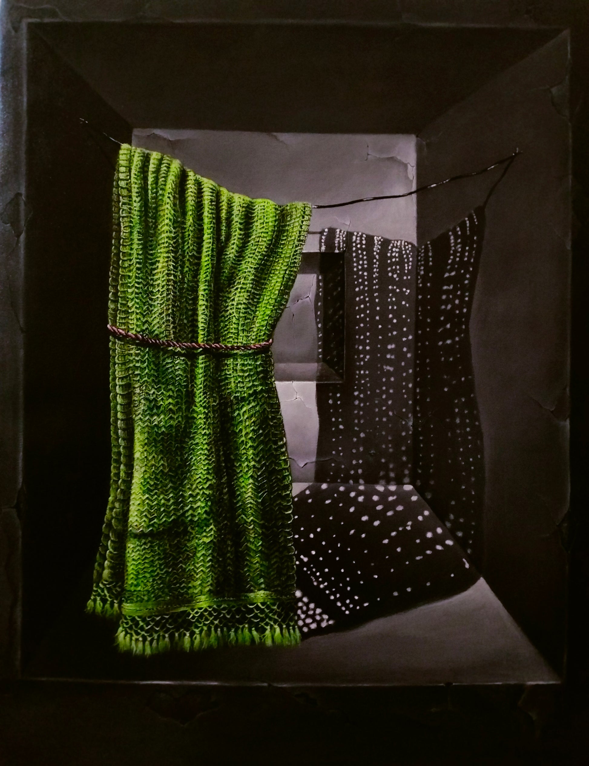 The Ins & Outs by Kainat Atta, oil on canvas painting