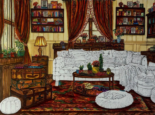 Khamosh Gawaah by Yasmeen Zafar, markers and watercolour on paper