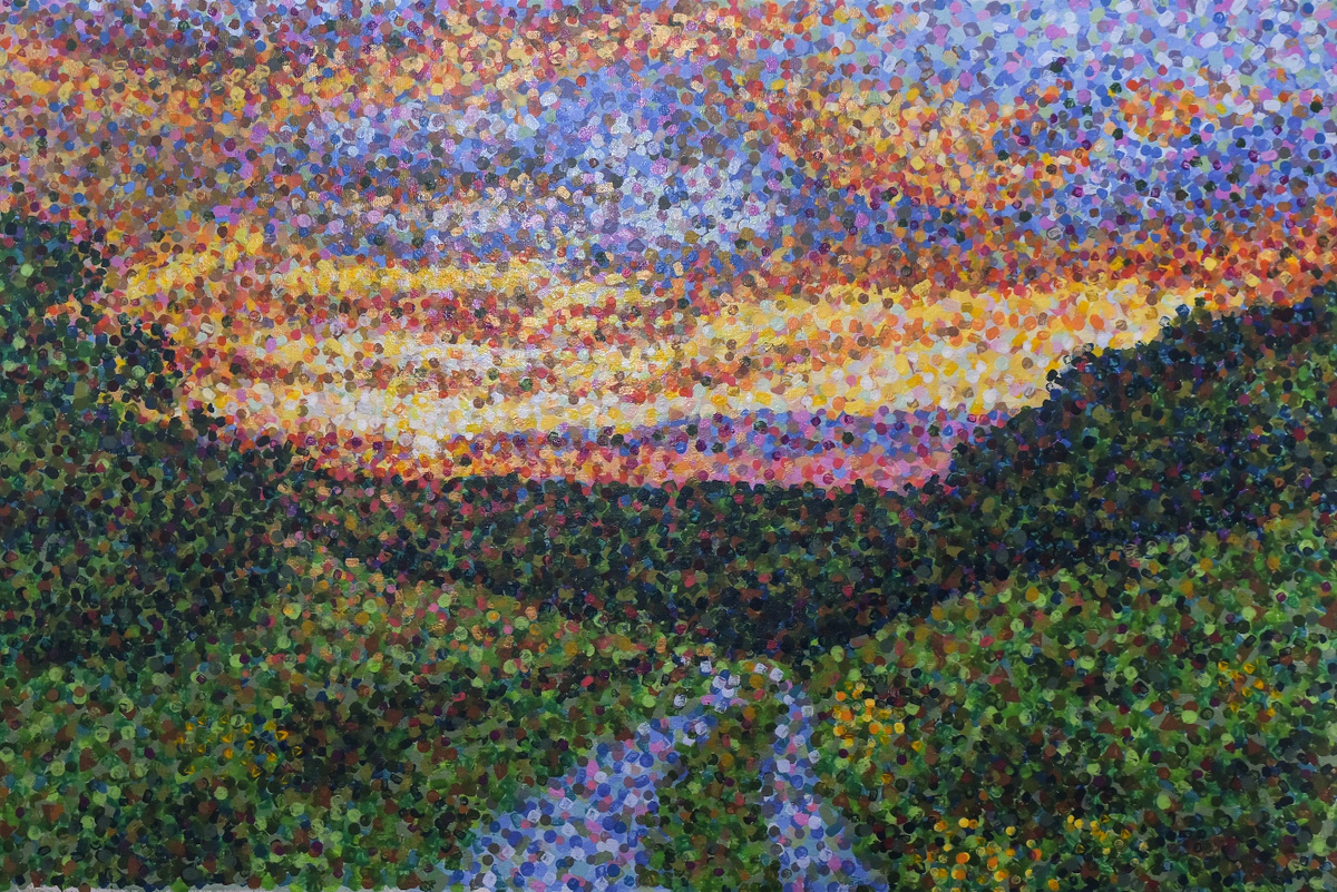 Prairie - I by Noor Ul Ain Nasir Khan, acrylic on canvas, 26 x 40 inches