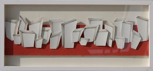 Iztirab - II by Saman Shabbir, gouache on Wasli painting
