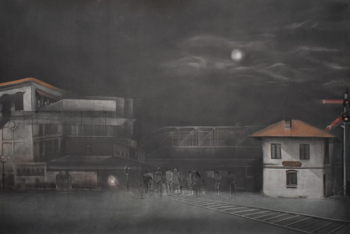Me, You, And Us All by Adnan Ali Umrani, charcoal drawing on paper