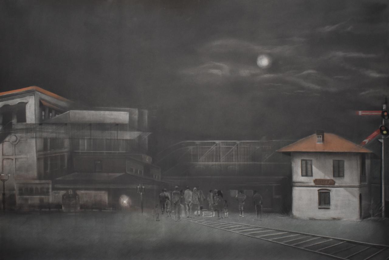 Me, You, And Us All by Adnan Ali Umrani, charcoal drawing on paper