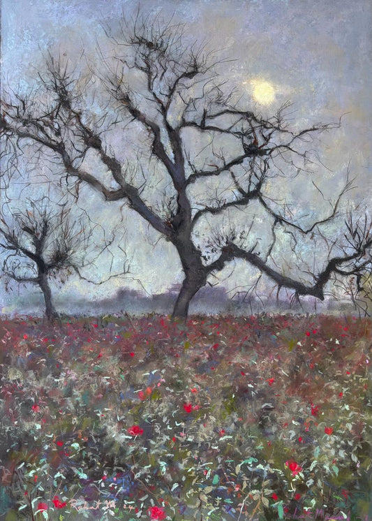 Untitled by Rahat Naveed Masud, pastel on card artwork