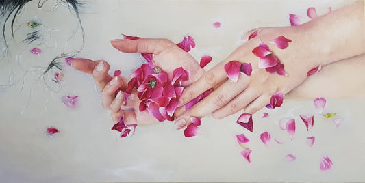 Untitled by Farhatulain Kiani, oil on canvas painting