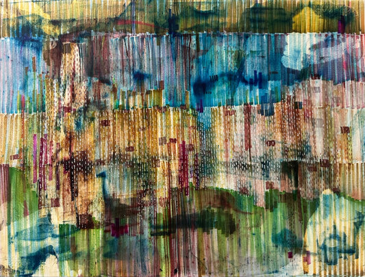 Where Our Secrets Meet by Mariya Shaikh, acrylic pigments on Arches paper