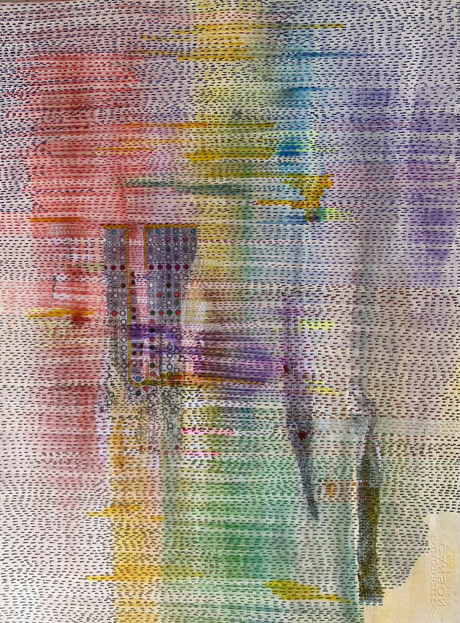 A Dream Built Around You by Mariya Shaikh, acrylic pigments on Arches paper