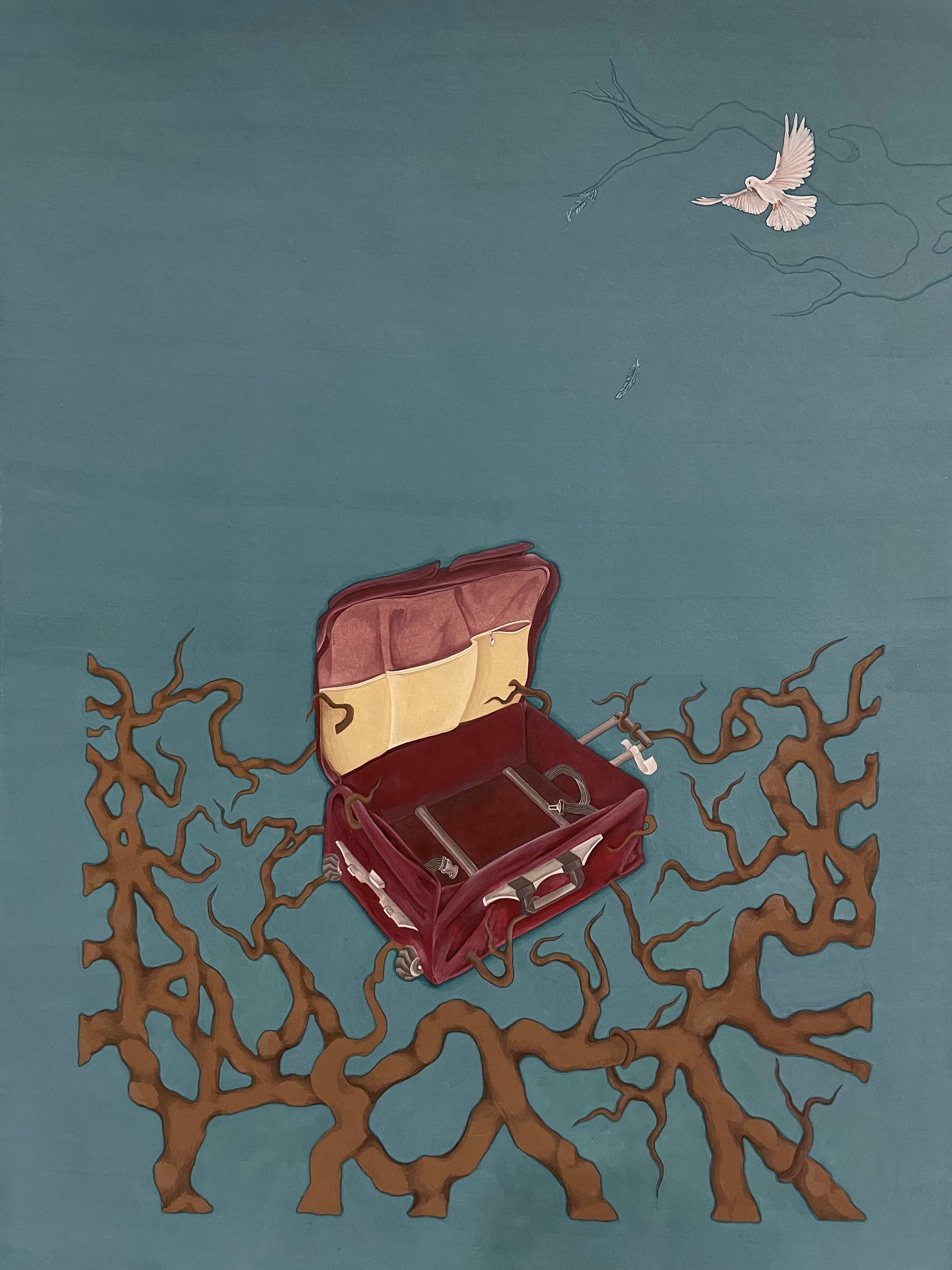 Untitled by Khizra Tanvir, gouache on Wasli miniature painting