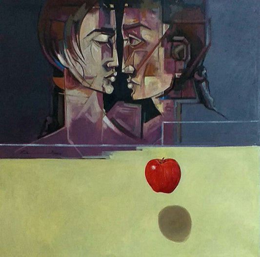 State of Innocence by Aqeel Javaid Teetu, oil on canvas painting