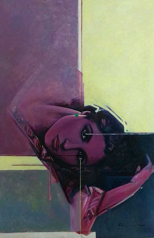 Emerald by Aqeel Javaid Teetu, oil on canvas painting