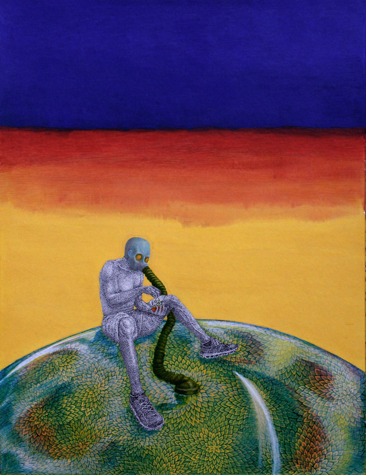 Untitled by Shaharyar Naeem, gouache, ink and pen on Wasli