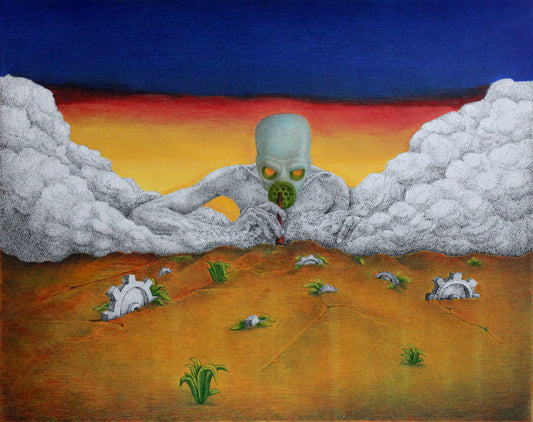 Untitled by Shaharyar Naeem, gouache, ink and pen on Wasli