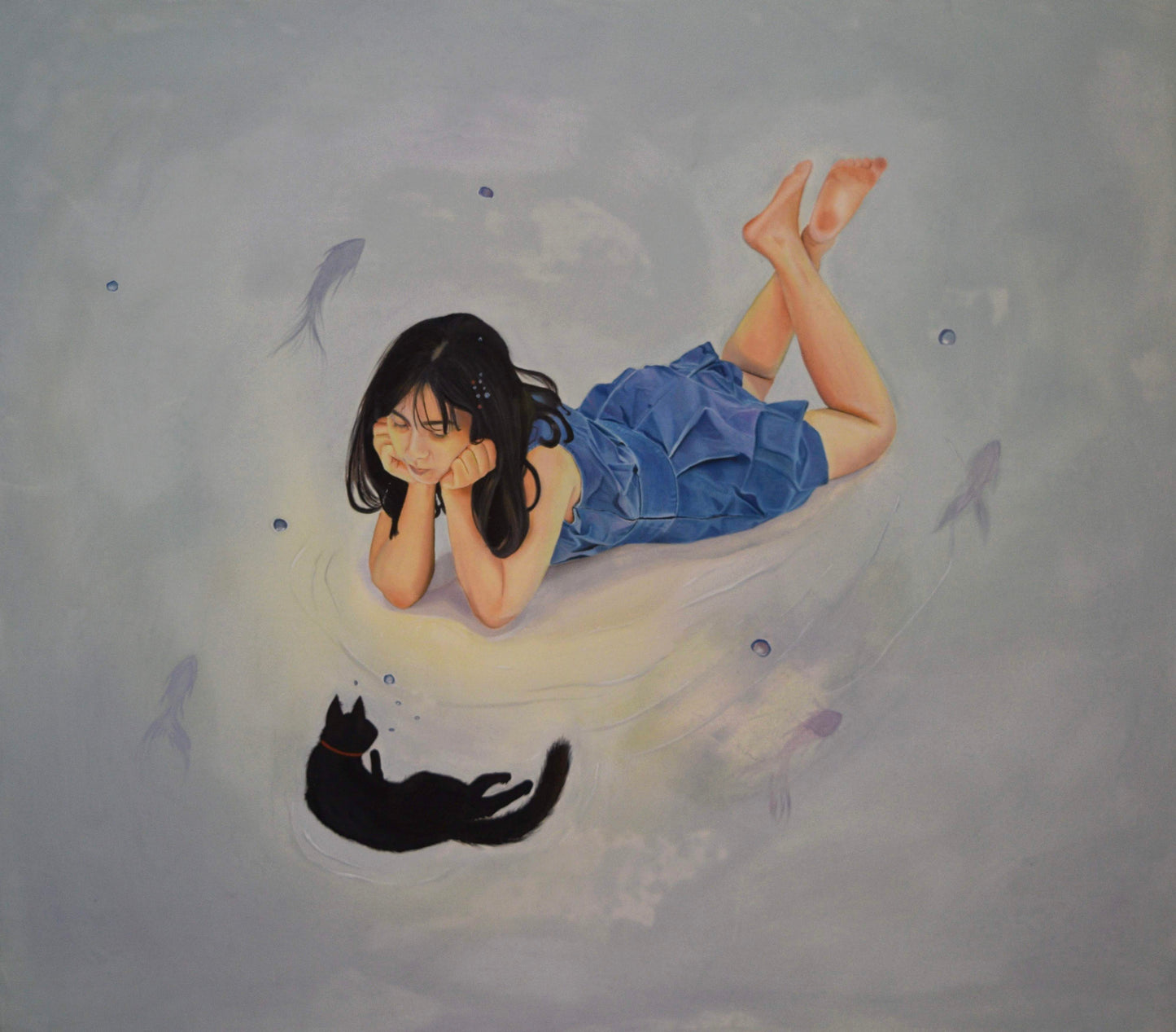 Love Gaze by Duraeshawar Tariq, oil on canvas painting