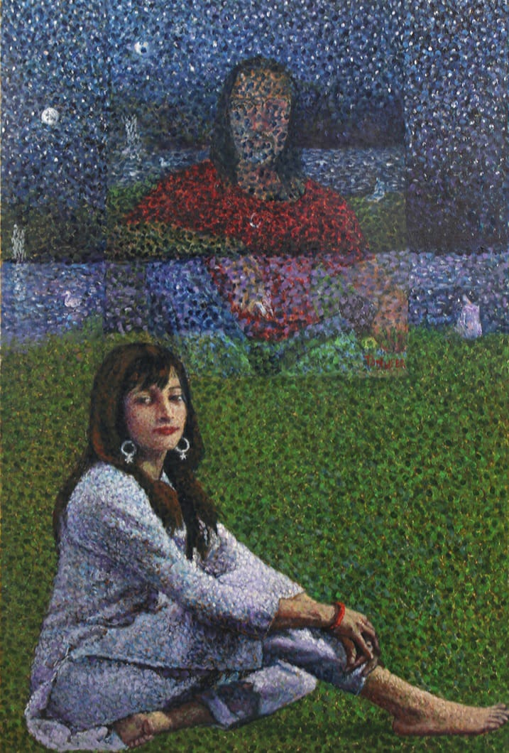 Untitled by Tanweer Farooqi, oil on canvas, 20 x 30 inches.