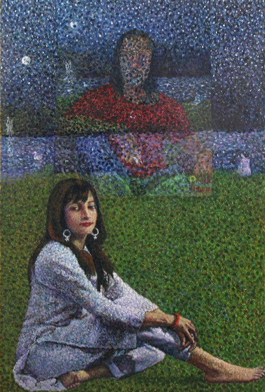 Untitled by Tanweer Farooqi, oil on canvas, 20 x 30 inches.