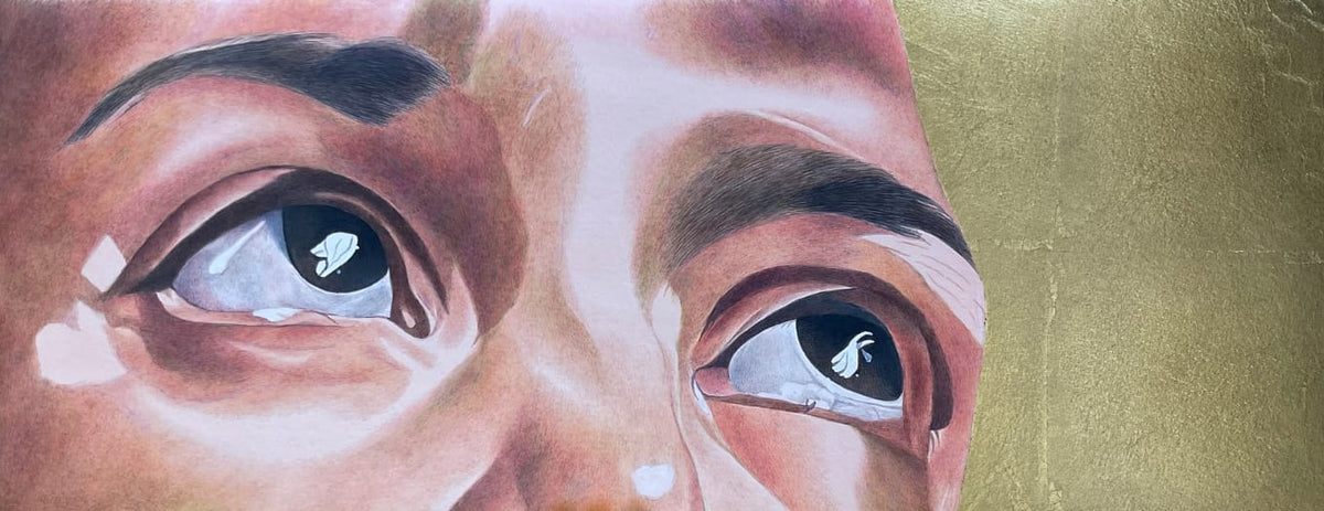 Untitled by Shamsuddin Tanwri, gouache and gold leaf on Wasli, 11 x 28 inches