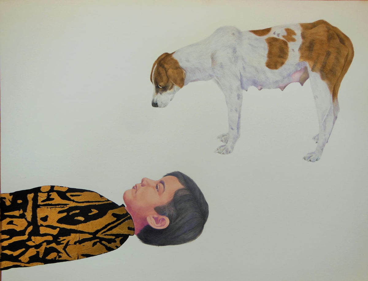 Untitled by Shamsuddin Tanwri, gouache and gold leaf on Wasli, 11 x 28 inches
