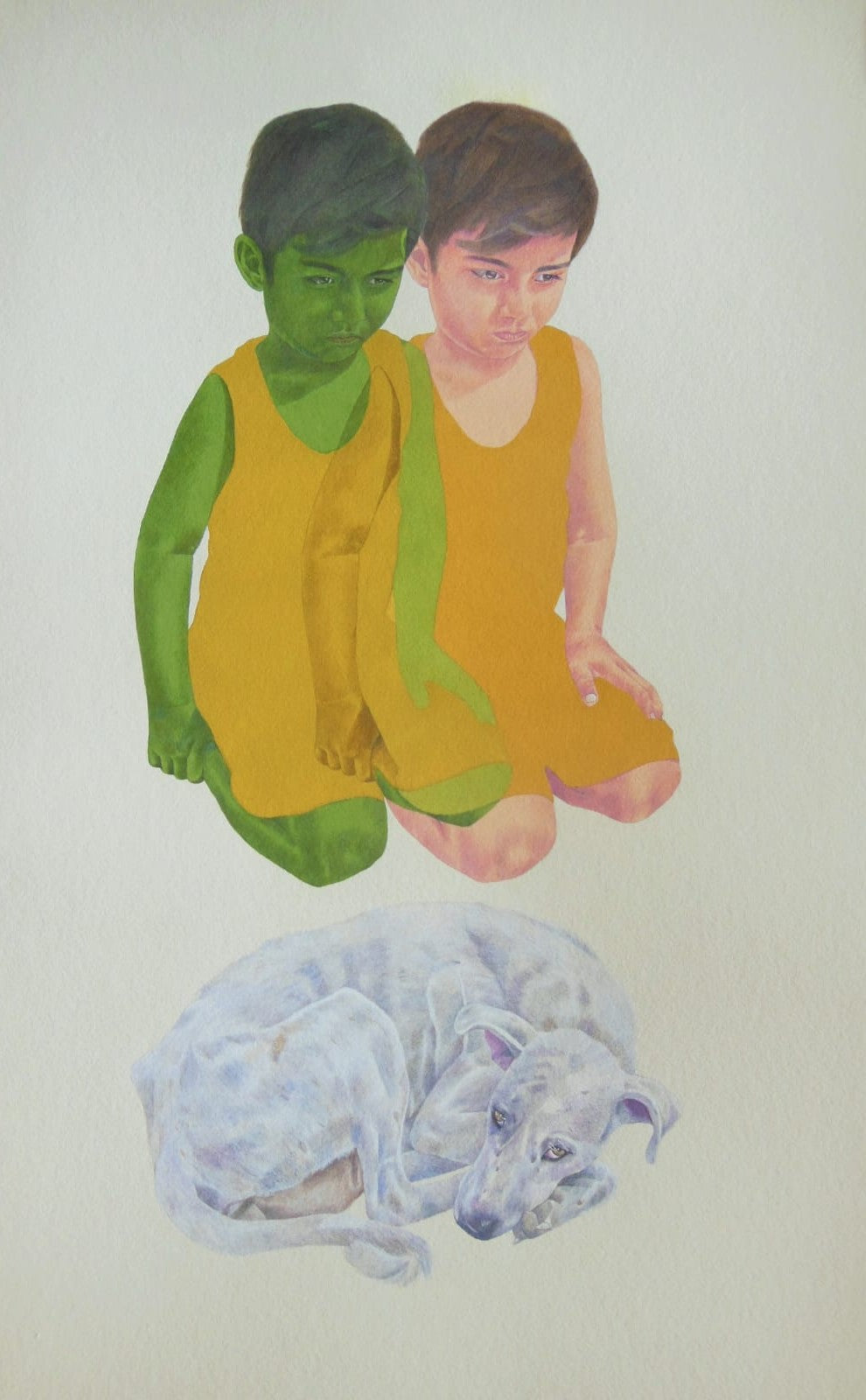 Untitled, 30 x 40 inch figurative gouache on Wasli artwork by Shamsuddin Tanwri