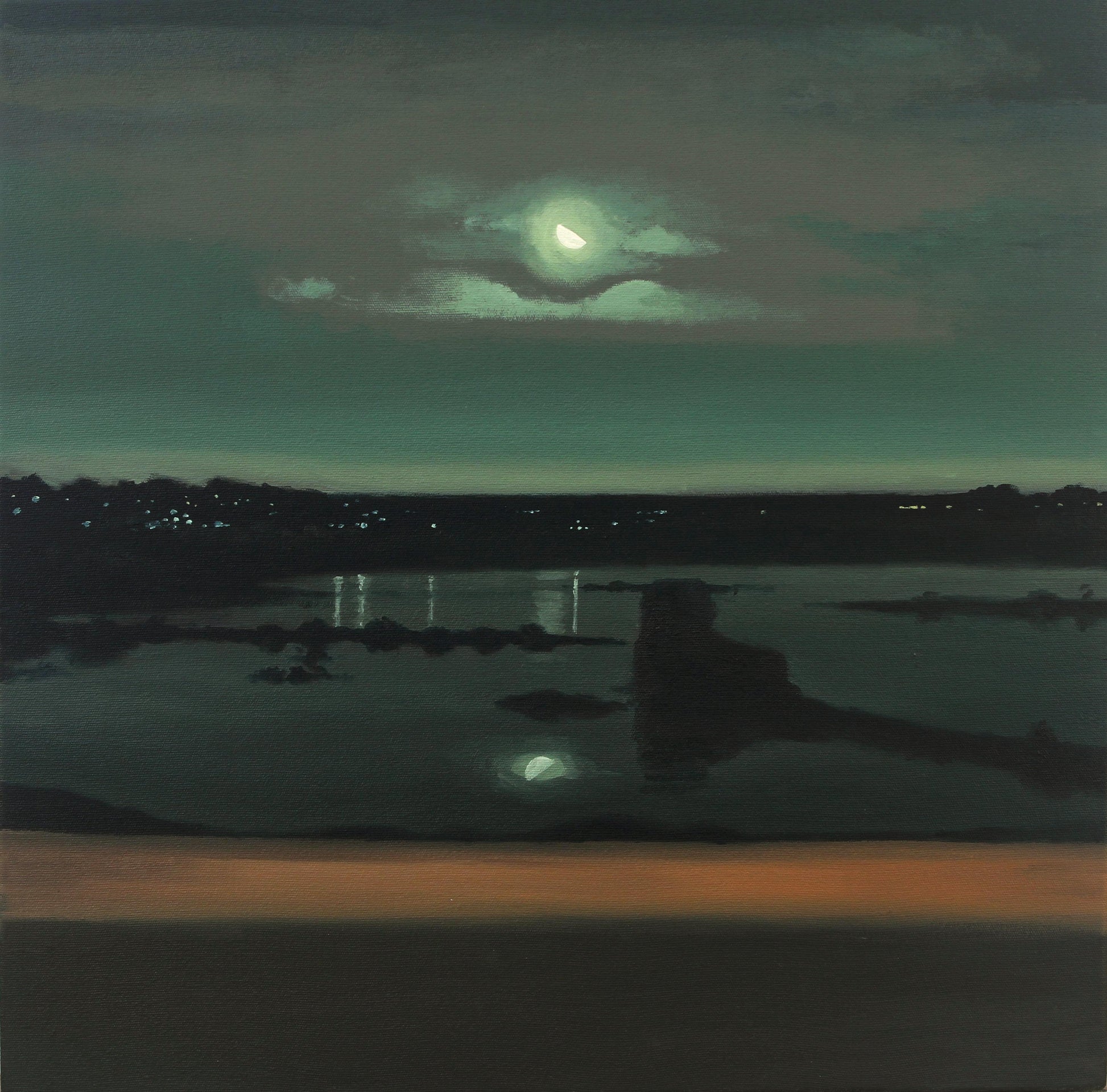 "Whispers of the Night" by S.M. Raza by S.M. Raza - original Oil & Acrylic on Canvas artwork at Arfiras Art Gallery